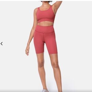 Outdoor Voices LightForm 7/8 Leggings, bra, shorts in Earth Red NWT
